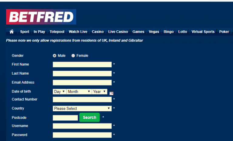 Betfred Account